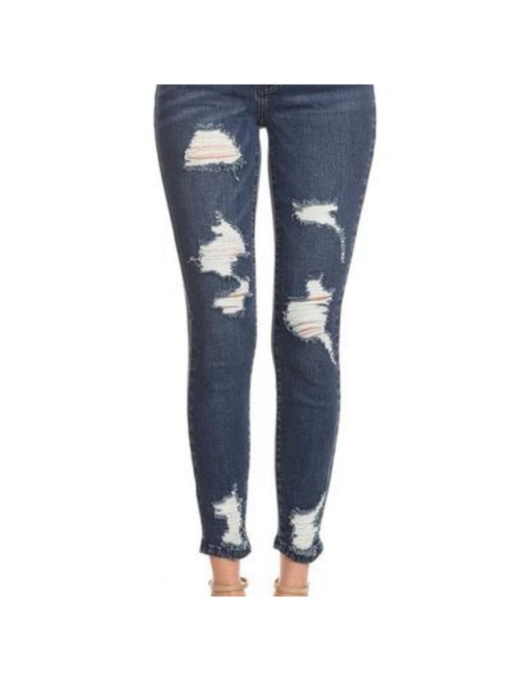 HAMMER High Rise Ankle Skinny Distressed Jeans Size 15 NWT